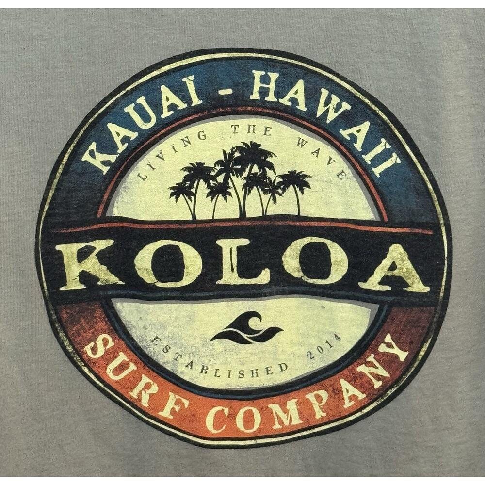 KOLOA SURF CO GREEN LONG SLEEVE T-SHIRT SMALL 100% COTTON